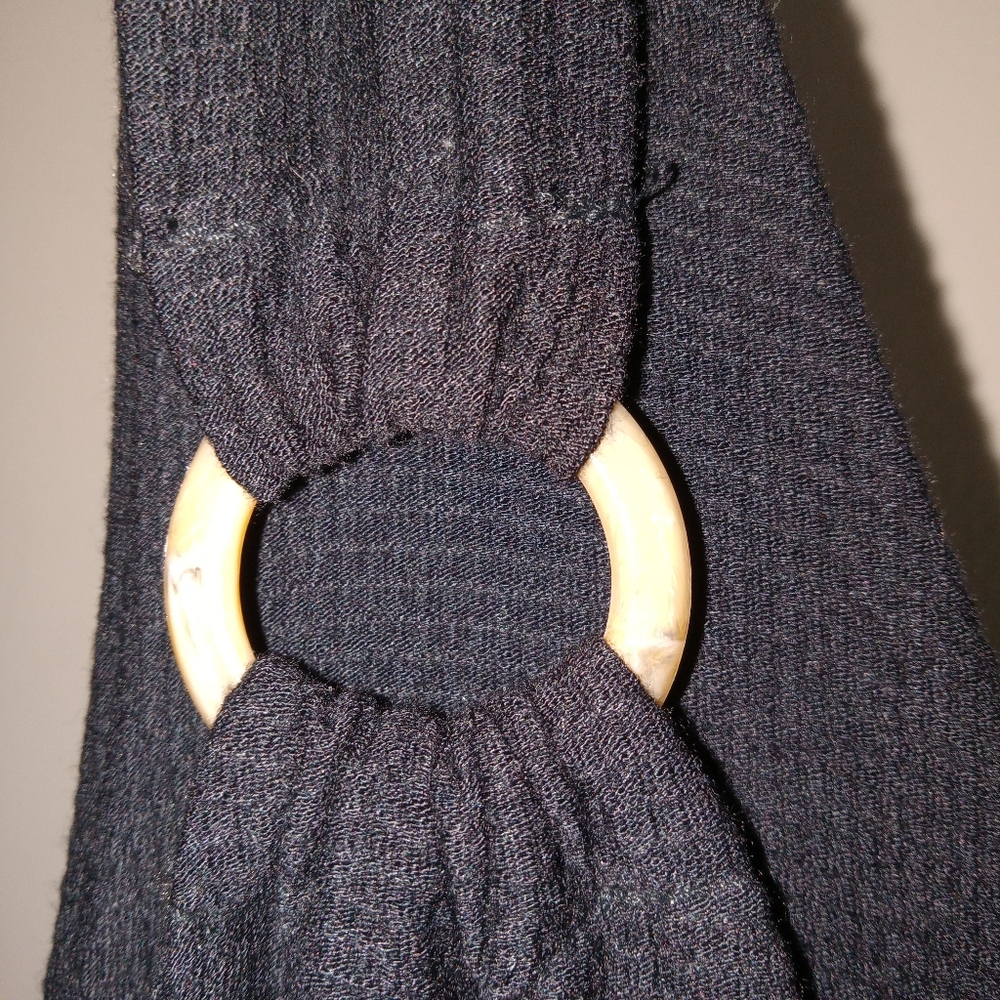 Nwt MARFINNO Black Textured Viscose Jumpsuit Italy Medium - Picture 6 of 9